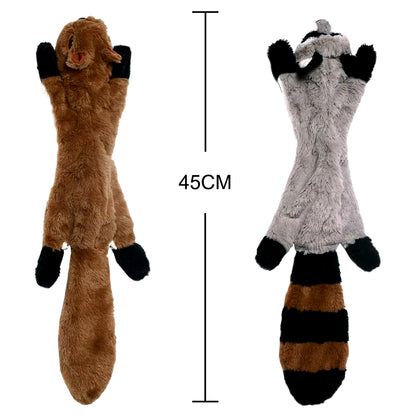 Funny Simulated Animal No Stuffing Dog Toy with Squeakers Durable Stuffingless Plush Squeaky Dog Chew Toy Crinkle Pet Squeak Toy