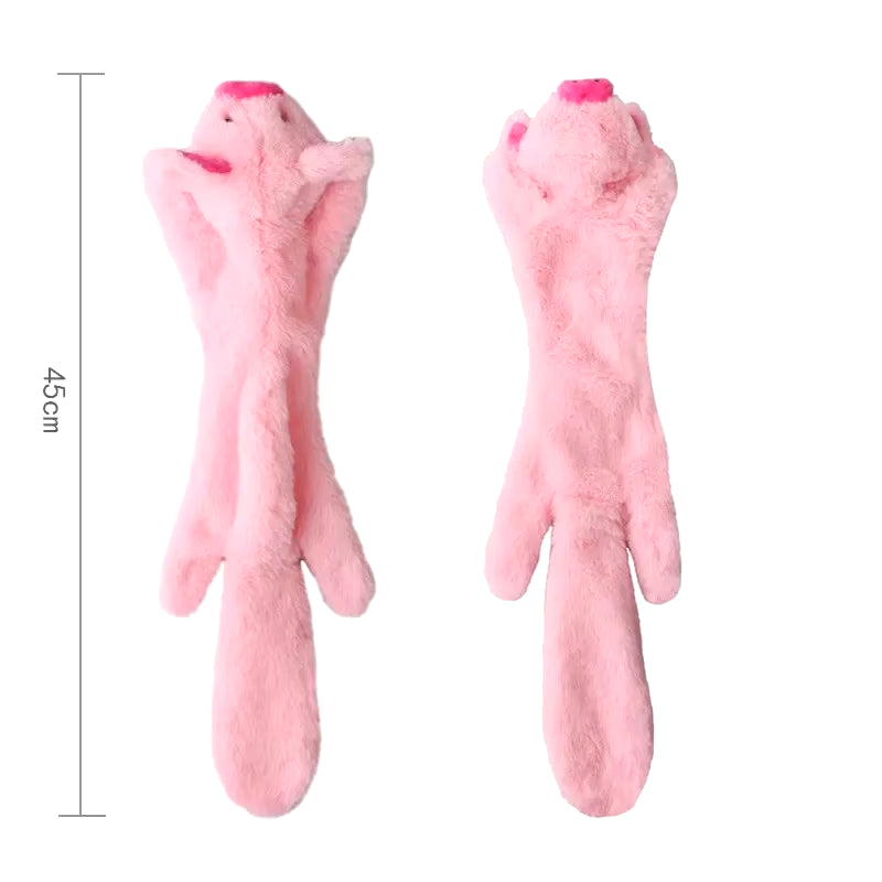 Funny Simulated Animal No Stuffing Dog Toy with Squeakers Durable Stuffingless Plush Squeaky Dog Chew Toy Crinkle Pet Squeak Toy