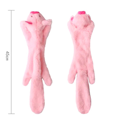 Funny Simulated Animal No Stuffing Dog Toy with Squeakers Durable Stuffingless Plush Squeaky Dog Chew Toy Crinkle Pet Squeak Toy