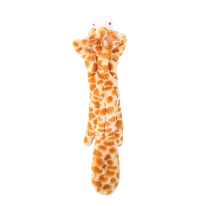 Funny Simulated Animal No Stuffing Dog Toy with Squeakers Durable Stuffingless Plush Squeaky Dog Chew Toy Crinkle Pet Squeak Toy